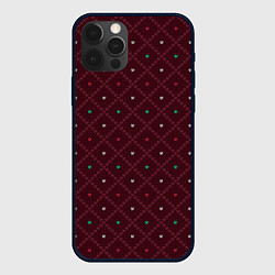 Чехол для iPhone 12 Pro Knitted Texture, цвет: 3D-черный