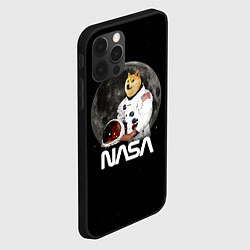 Чехол для iPhone 12 Pro Доги Космонавт Мем Наса Doge, цвет: 3D-черный — фото 2