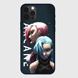 Чехол для iPhone 12 Pro Vi and Jinx, цвет: 3D-черный