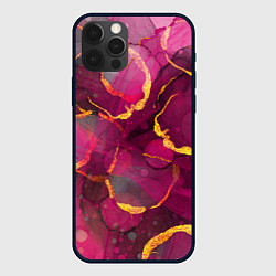 Чехол для iPhone 12 Pro Малиновое вино, цвет: 3D-черный