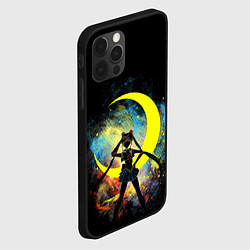 Чехол для iPhone 12 Pro Sailormoon Сейлормун на фоне звезд, цвет: 3D-черный — фото 2