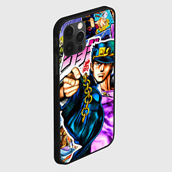 Чехол для iPhone 12 Pro Джотаро - JoJos Bizarre Adventure, цвет: 3D-черный — фото 2