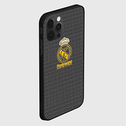 Чехол для iPhone 12 Pro Real Madrid graphite theme, цвет: 3D-черный — фото 2