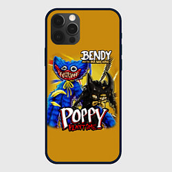 Чехол для iPhone 12 Pro POPPY PLAYTIME AND BENDY AND THE INK MACHINE, цвет: 3D-черный