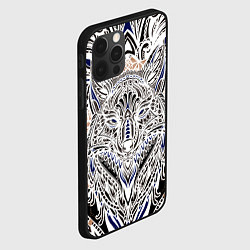 Чехол для iPhone 12 Pro БЕЛАЯ ЭТНИЧЕСКА ЛИСА WHITE FOX, цвет: 3D-черный — фото 2