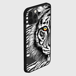 Чехол для iPhone 12 Pro Голова тигра 22, цвет: 3D-черный — фото 2