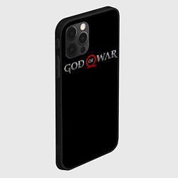 Чехол для iPhone 12 Pro GOD OF WAR LOGO, РУНЫ, цвет: 3D-черный — фото 2
