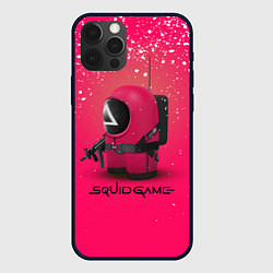 Чехол для iPhone 12 Pro Among Us x Squid Game, цвет: 3D-черный