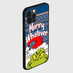 Чехол для iPhone 12 Pro MERRY WHATEVER GRINCH, цвет: 3D-черный — фото 2