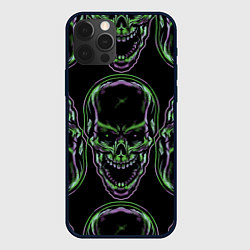 Чехол для iPhone 12 Pro Skulls vanguard pattern 2077, цвет: 3D-черный