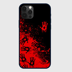 Чехол для iPhone 12 Pro Death Stranding Отпечаток рук паттерн, цвет: 3D-черный