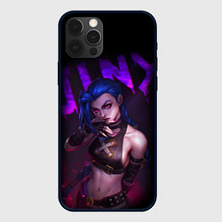 Чехол для iPhone 12 Pro JINX ARCANE НАДПИСЬ LEAGUE OF LEGENDS, цвет: 3D-черный