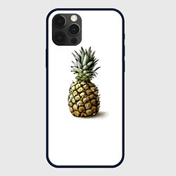 Чехол для iPhone 12 Pro Pineapple watercolor, цвет: 3D-черный