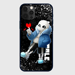 Чехол для iPhone 12 Pro НОВОГОДНИЙ САНС UNDERTALE НОВЫЙ ГОД, цвет: 3D-черный