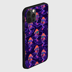 Чехол для iPhone 12 Pro Грибы психоделика, цвет: 3D-черный — фото 2