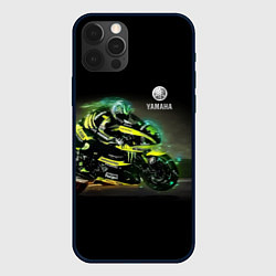 Чехол для iPhone 12 Pro YAMAHA - famous racing team!, цвет: 3D-черный