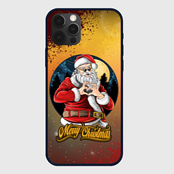 Чехол для iPhone 12 Pro Santa love you, цвет: 3D-черный