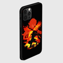 Чехол для iPhone 12 Pro DILUC FIRE GENSHIN IMPACT НА СПИНЕ, цвет: 3D-черный — фото 2