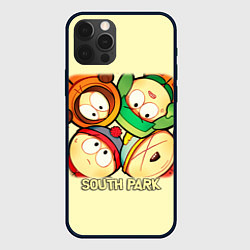 Чехол для iPhone 12 Pro Персонажи Южный парк South Park, цвет: 3D-черный