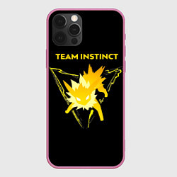 Чехол для iPhone 12 Pro Team Instinct - Pokemon GO, цвет: 3D-малиновый