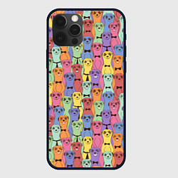 Чехол для iPhone 12 Pro Красочные Сурикаты, цвет: 3D-черный