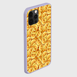Чехол для iPhone 12 Pro Золотые Биткоины, цвет: 3D-светло-сиреневый — фото 2