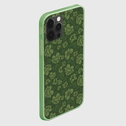 Чехол для iPhone 12 Pro Хохлома камуфляж, цвет: 3D-салатовый — фото 2