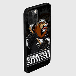 Чехол для iPhone 12 Pro Лос Анджелес Кингз, Los Angeles Kings, цвет: 3D-черный — фото 2