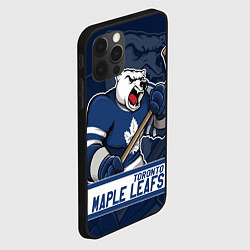 Чехол для iPhone 12 Pro Торонто Мейпл Лифс, Toronto Maple Leafs Маскот, цвет: 3D-черный — фото 2