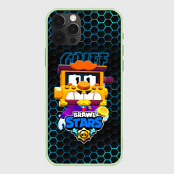 Чехол для iPhone 12 Pro Грифф BRAWL STARS соты, цвет: 3D-салатовый