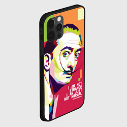 Чехол для iPhone 12 Pro Salvador Dali - i am just not normal, цвет: 3D-черный — фото 2