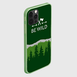 Чехол для iPhone 12 Pro Be wild - свобода и приключения, цвет: 3D-салатовый — фото 2