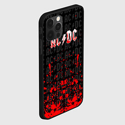 Чехол для iPhone 12 Pro Acdc Паттерн, цвет: 3D-черный — фото 2