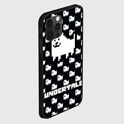 Чехол для iPhone 12 Pro UNDERTALE DOG AND LOGO УНДЕРТАЛЕ, цвет: 3D-черный — фото 2