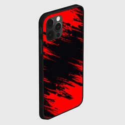 Чехол для iPhone 12 Pro Красная краска брызги, цвет: 3D-черный — фото 2