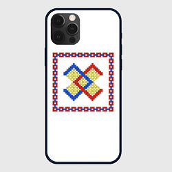 Чехол для iPhone 12 Pro Славянский Обережный Символ Брачник, цвет: 3D-черный