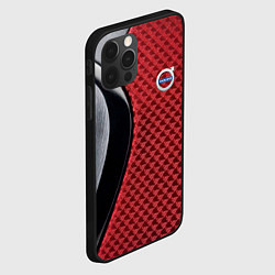 Чехол для iPhone 12 Pro Volvo Logo Texture, цвет: 3D-черный — фото 2