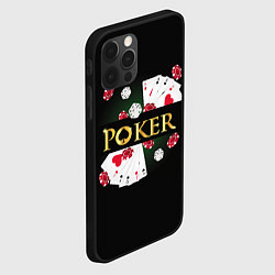 Чехол для iPhone 12 Pro Покер POKER, цвет: 3D-черный — фото 2