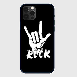 Чехол для iPhone 12 Pro РОК - ROCK, цвет: 3D-черный