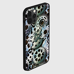 Чехол для iPhone 12 Pro Стимпанк шестеренки Steampunk, цвет: 3D-черный — фото 2