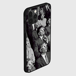 Чехол для iPhone 12 Pro Люди смотрят кино в 3d очках, цвет: 3D-черный — фото 2