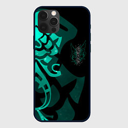Чехол для iPhone 12 Pro МАСКА И ТАТУИРОВКА СЯО XIAO ГЕНШИН, цвет: 3D-черный