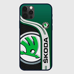 Чехол для iPhone 12 Pro SKODA AUTO ШКОДА АВТО, цвет: 3D-черный