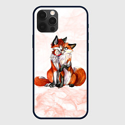 Чехол iPhone 12 Pro Влюблённые Лисы Love