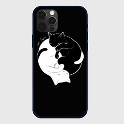 Чехол для iPhone 12 Pro Бесконечная любовь Endless kitty love, цвет: 3D-черный