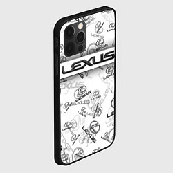 Чехол для iPhone 12 Pro LEXUS BIG EMBLEMA PATTERN, цвет: 3D-черный — фото 2