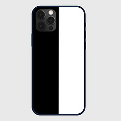 Чехол для iPhone 12 Pro Black and white чб, цвет: 3D-черный