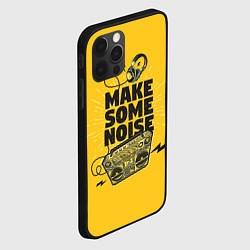 Чехол для iPhone 12 Pro Make Some Noise музыка, цвет: 3D-черный — фото 2