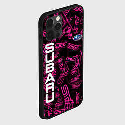 Чехол для iPhone 12 Pro SUBARU STI PATTERN, цвет: 3D-черный — фото 2