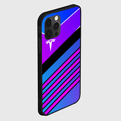 Чехол для iPhone 12 Pro TESLA - NEON STYLE ТЕСЛА НЕОН, цвет: 3D-черный — фото 2